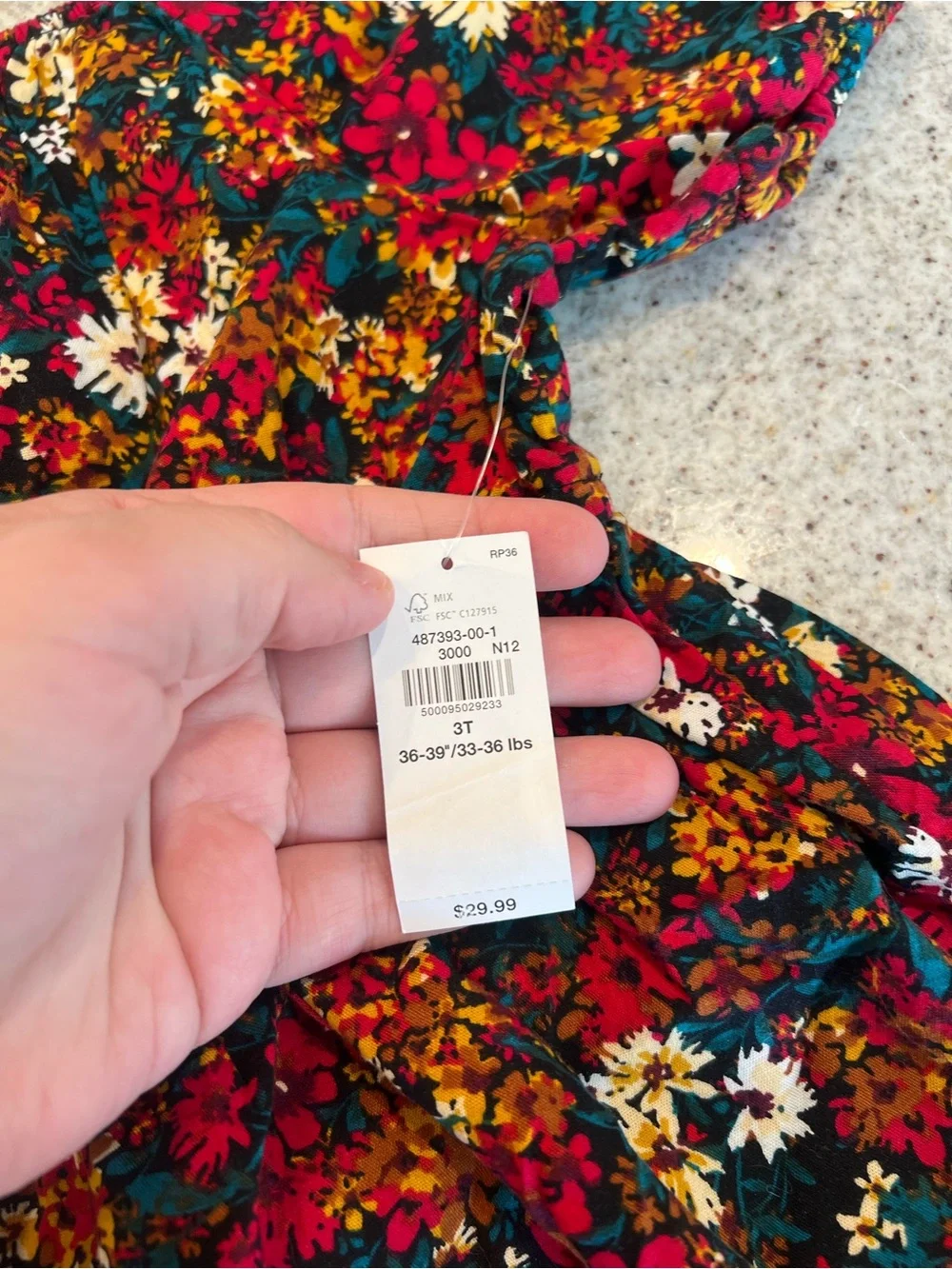 NWT Old Navy dress floral 3T